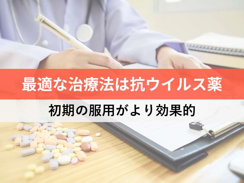 最適な治療法は抗ウイルス薬 初期の治療がより効果的