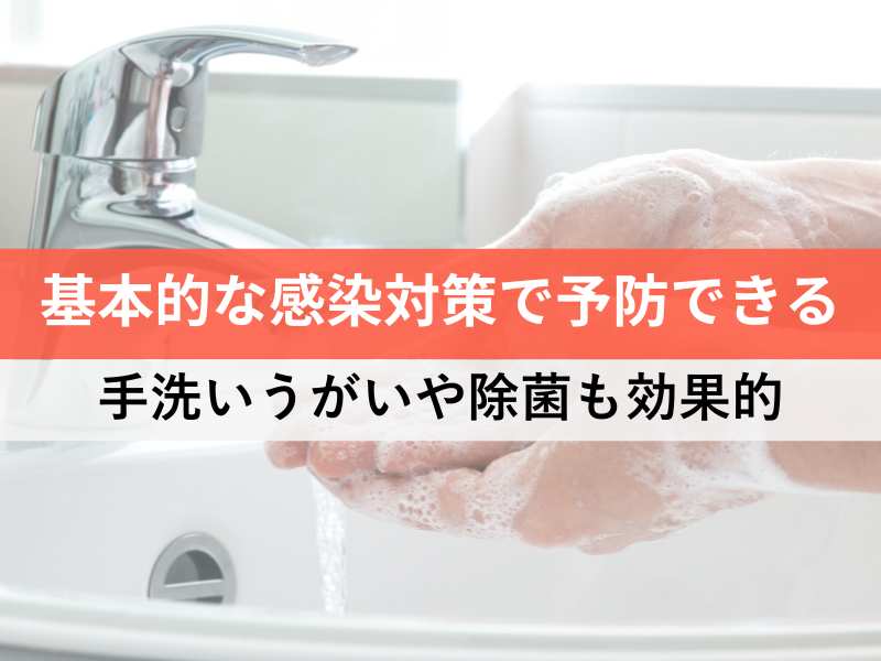 基本的な感染対策で予防できる 手洗いうがいや除菌も効果的