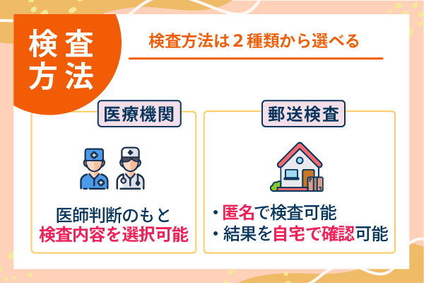 検査方法は2種類から選べる