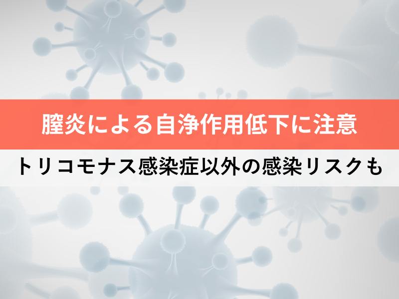 膣炎による自浄作用低下に注意 トリコモナス感染症以外の感染リスクも